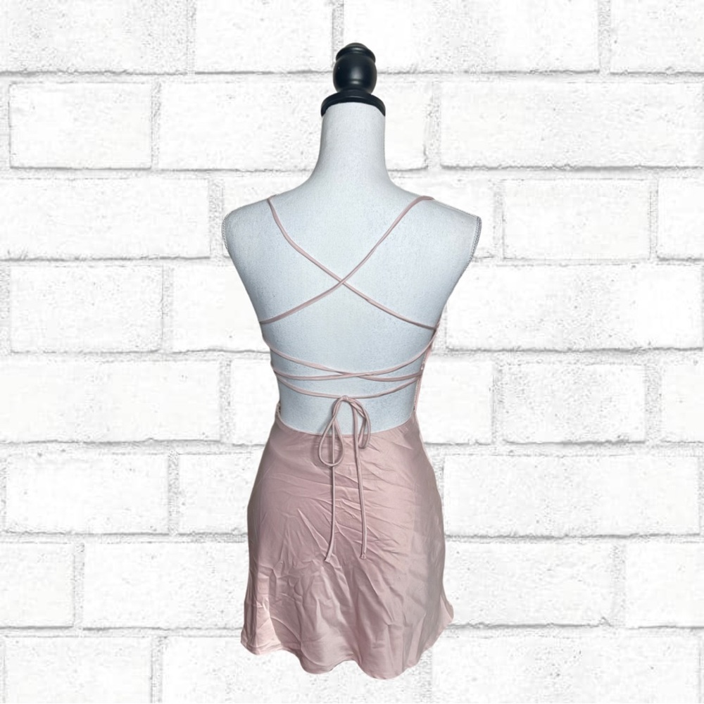 Princess Polly Pink Satin Celena Mini Dress